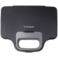 Westinghouse Sandwich Maker - Black, 2 Slice, Deep Fill
