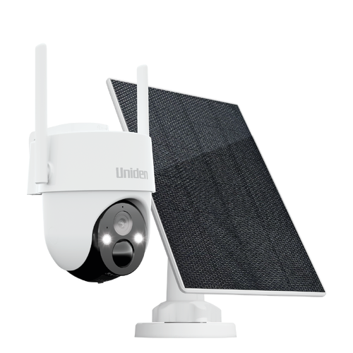 Uniden APPCAMSOLOX2KPTKIT 100% Wirefree 2K Super HD Outdoor Pan & Tilt Camera Kit Including Solar Panel